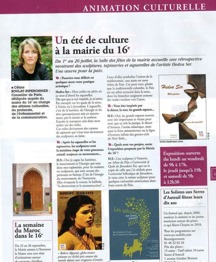 Article Journal Mairie du 16ème arrondissement