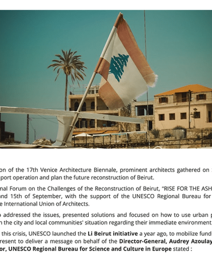 Article de l&rsquo;UNESCO sur la Conférence « Rises from the Ashes »